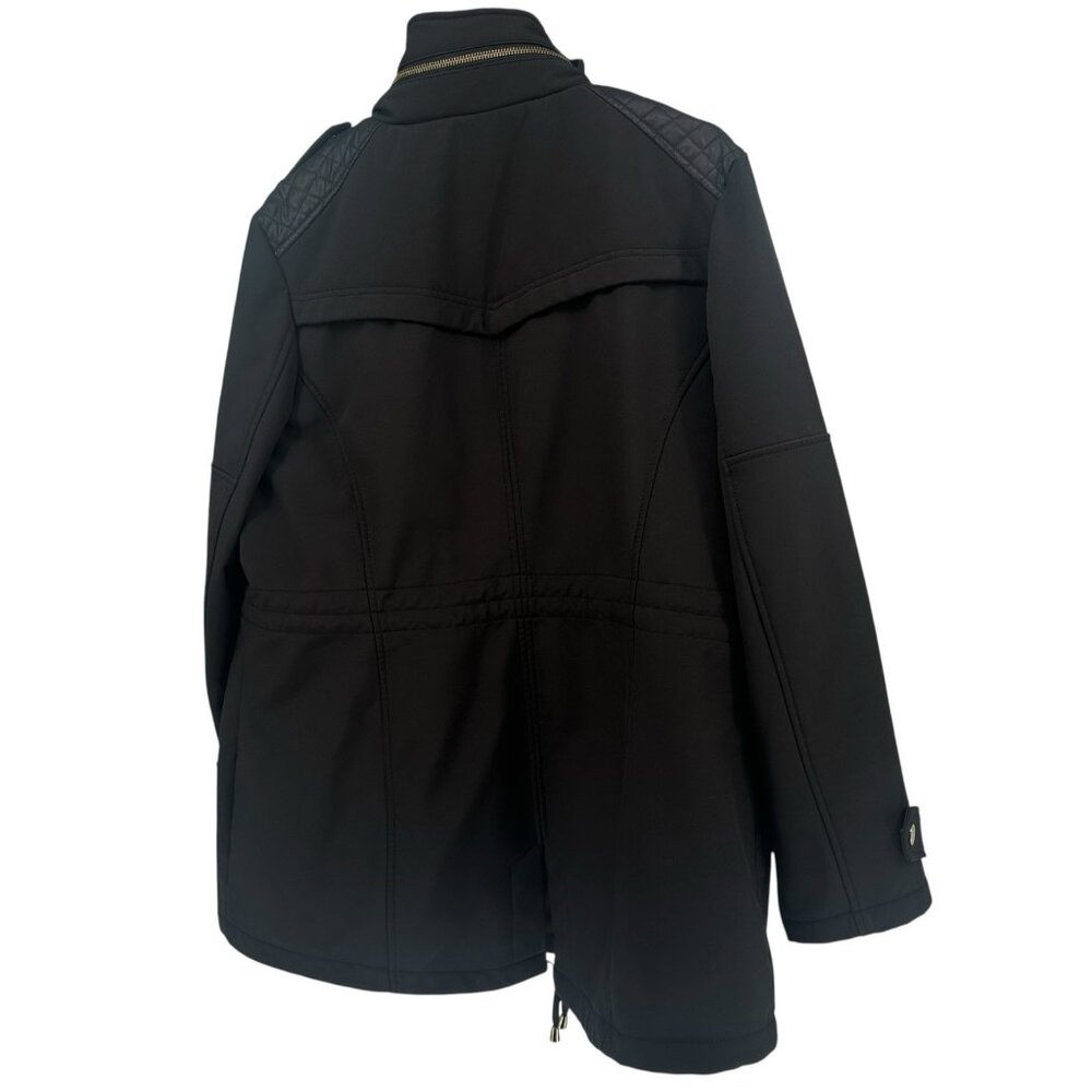 Michael Michael Kors Jacket Size XL Black Full Hidden Zipper Button Quilted Coat - Picture 5 of 14